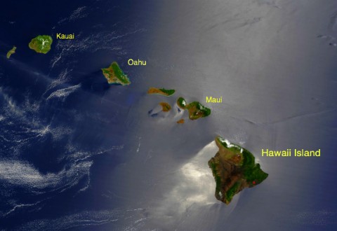 Hawaiian Islands Map