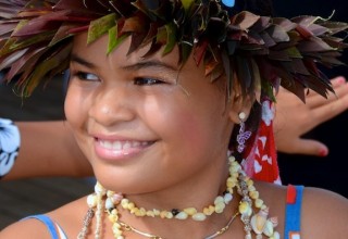 Dancing schoolgirls from Taha'a ~ French Polynesia