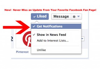 Facebook Fan Page Notifications