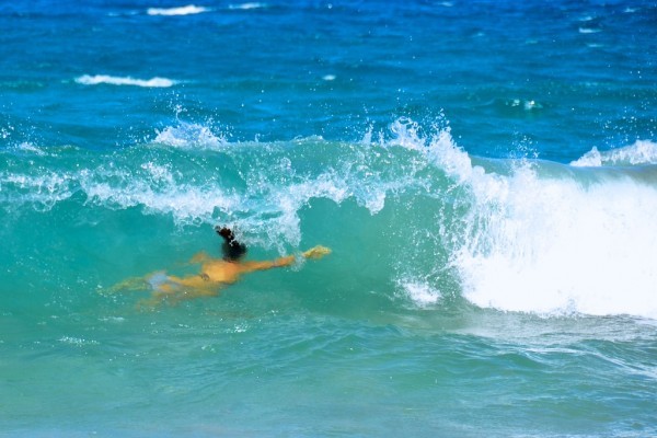 Bodysurfing Bride Maui