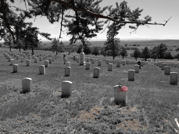 Gravestones at Little Bighorn