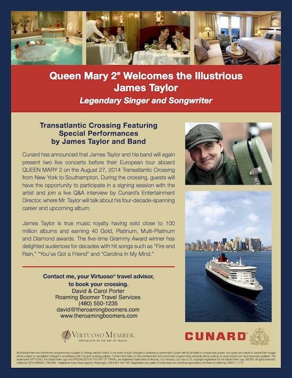 Queen Mary 2 James Taylor