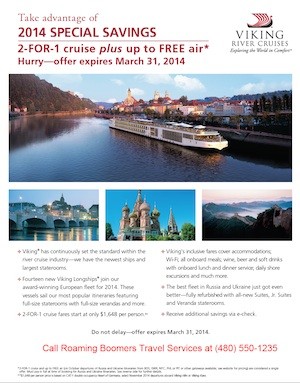 Viking River Cruise Sale March 2014