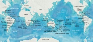 World Cruise Map from Crystal Cruises.  Click map for larger view.