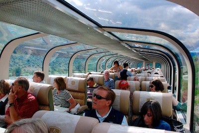 Rocky Mountaineer Goldleaf Glass Dome