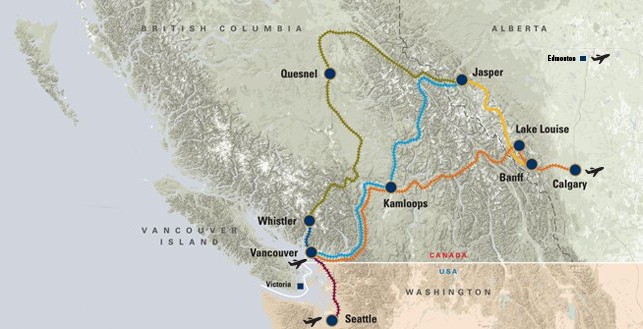 Rocky Mountaineer Train Routes
