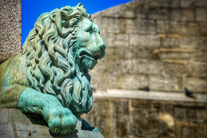 Lion sculpture Arles France