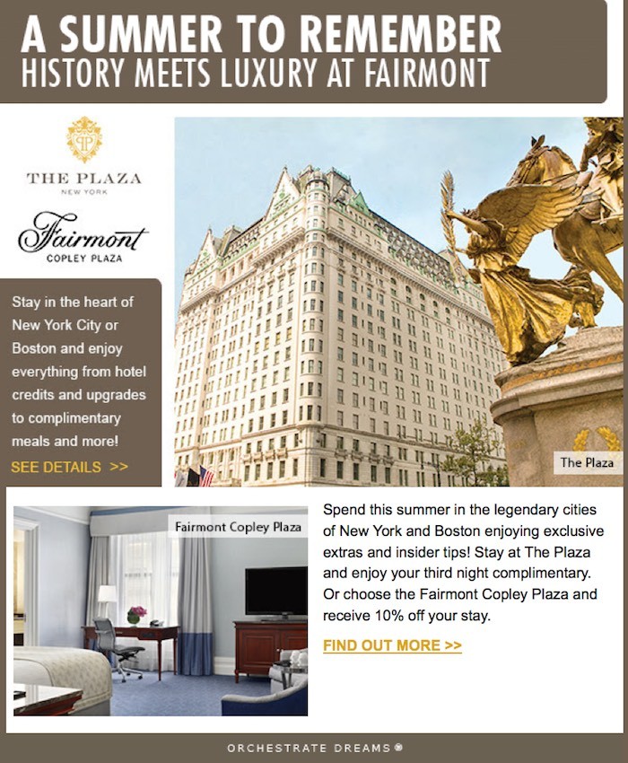 Plaza NYC Fairmont Copley Plaza Offers