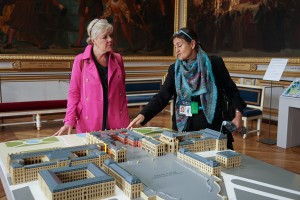 Carol with our Kensington Tours guide inside the Palace of Versailles.