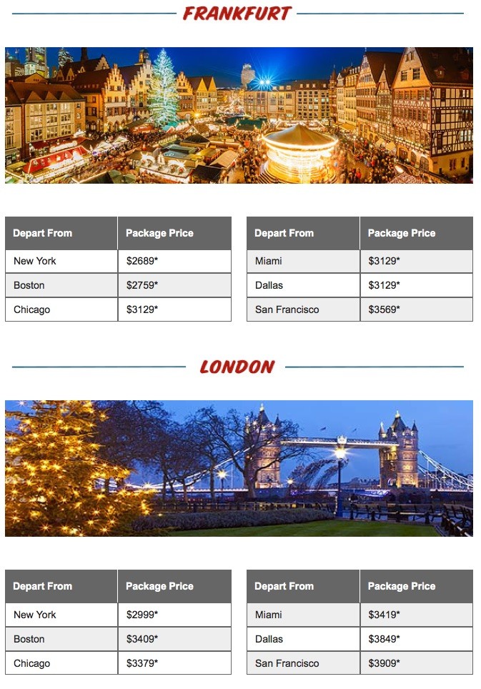 European Holiday Packages 2