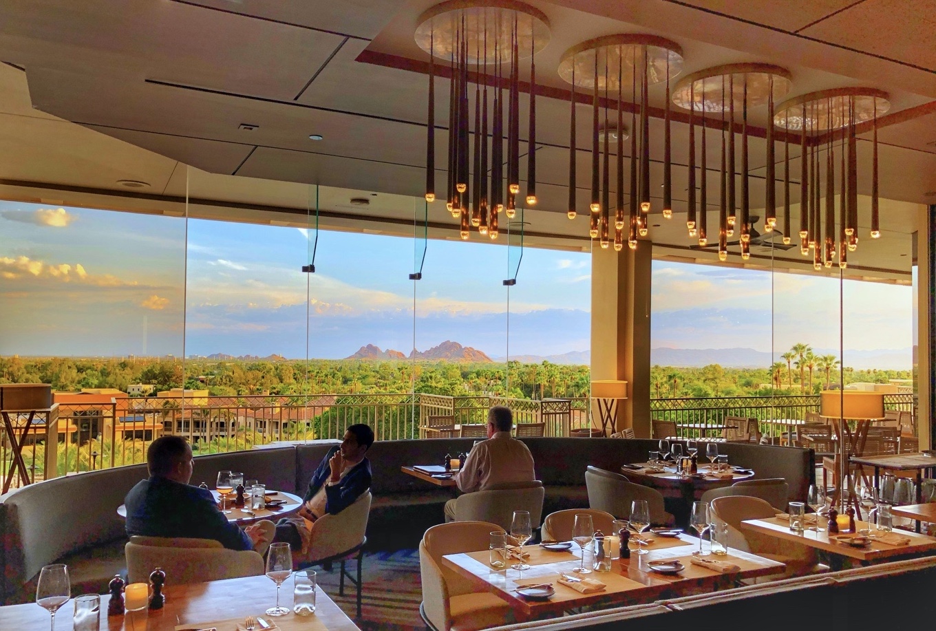 Sunset Views from the J&G Steakhouse in Scottsdale Arizona