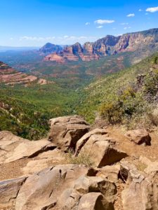 A view from the Schenbly Hill Vista Overlook in Sedona, Arizona