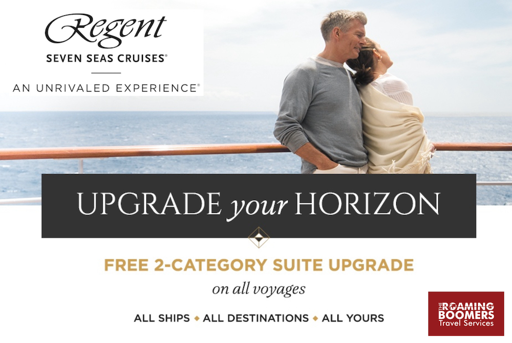 Regent Seven Seas Cruises offers a free 2-category upgrade on cruises booked by February 28, 2021