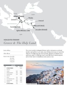 Silversea Greek Isles Holy Land Cruise June 2021