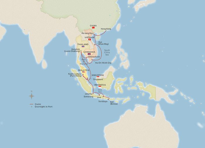 Southeast Asia Itinerary Map
