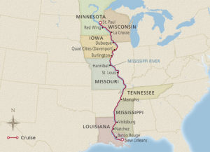 Viking Mississippi River Cruise Map