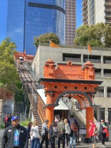 Angels Flight Funicular in Downtown Los Angeles