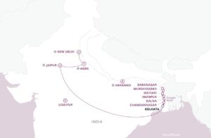 Uniworld India River Cruise Map