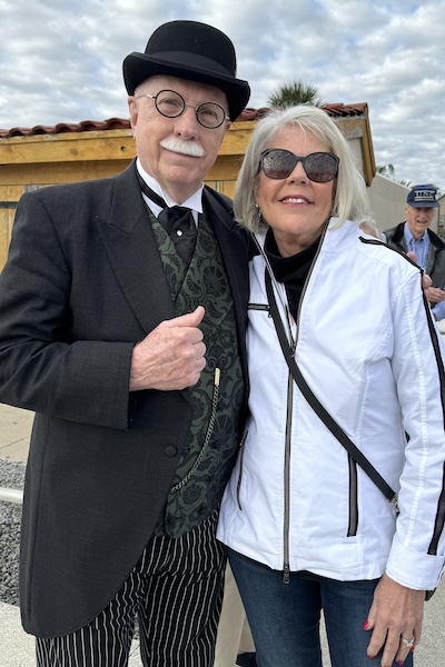 Carol with our character actor/tour guide in St. Augustine