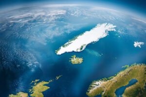 North Sea From Space AI Generated