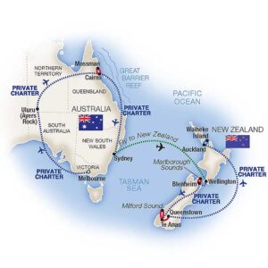 Tauck Grand Australia and New Zealand Map