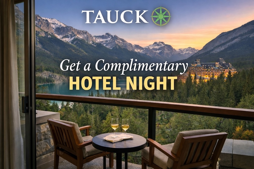 Tauck Gift of Time program offering a complimentary hotel night for eligible travelers
