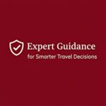 Maroon square graphic with text “Expert guidance for smarter travel decisions” representing professional travel planning expertise