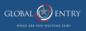 Global Entry trusted traveler program logo used for faster U.S. customs and immigration processing.